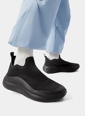 李宁正品新款云浪slip on男子软弹舒适一脚蹬潮流休闲鞋AGLV027