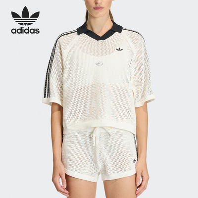 Adidas/阿迪达斯正品三叶草女子运动针织经典半袖POLO衫KC6490