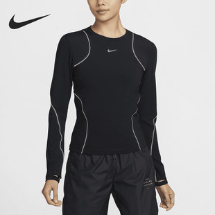 耐克正品 FV6419 秋季 女士圆领拼接训练跑步长袖 010 新款 Nike