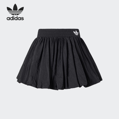 Adidas/阿迪达斯正品2025女士透气经典褶皱户外短裙KD8123