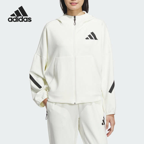 Adidas/阿迪达斯正品ZNE CF KNJKT女士针织宽松外套JM8760