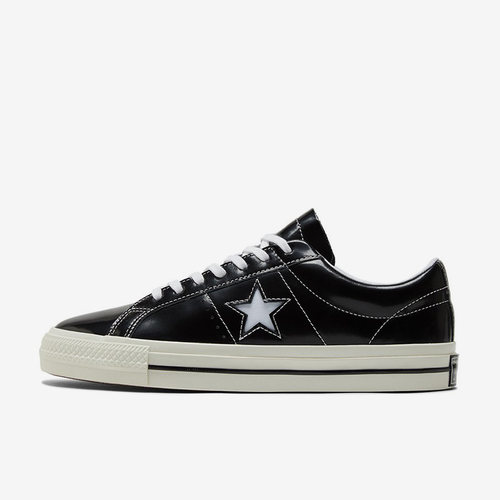 Converse匡威正品潮流男女复古漆皮亮面黑色低帮休闲板鞋171588C