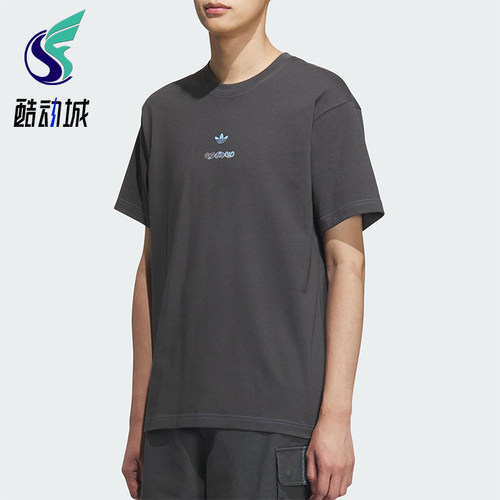 Adidas/阿迪达斯正品三叶草男女图案印花经典宽松时尚短袖KC1428