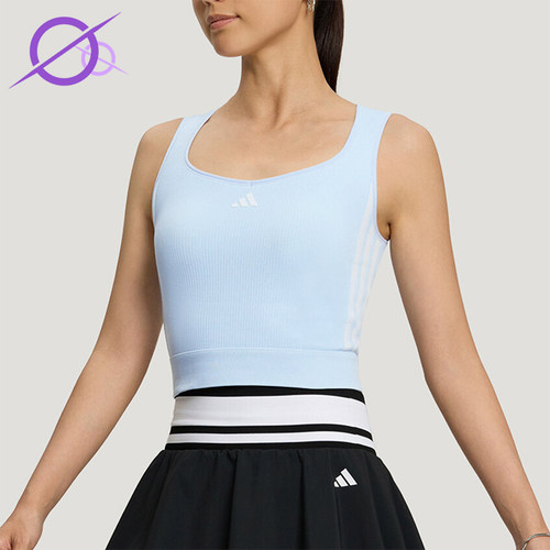Adidas/阿迪达斯正品女士印花时尚透气运动无袖背心LF0075