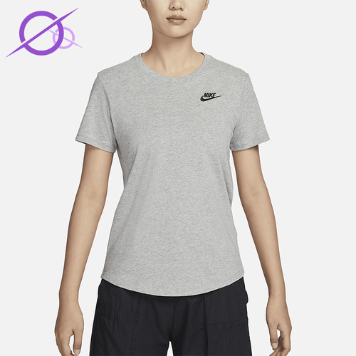 Nike/耐克正品2025女士日常圆领套头透气耐穿运动短袖DX7903-063