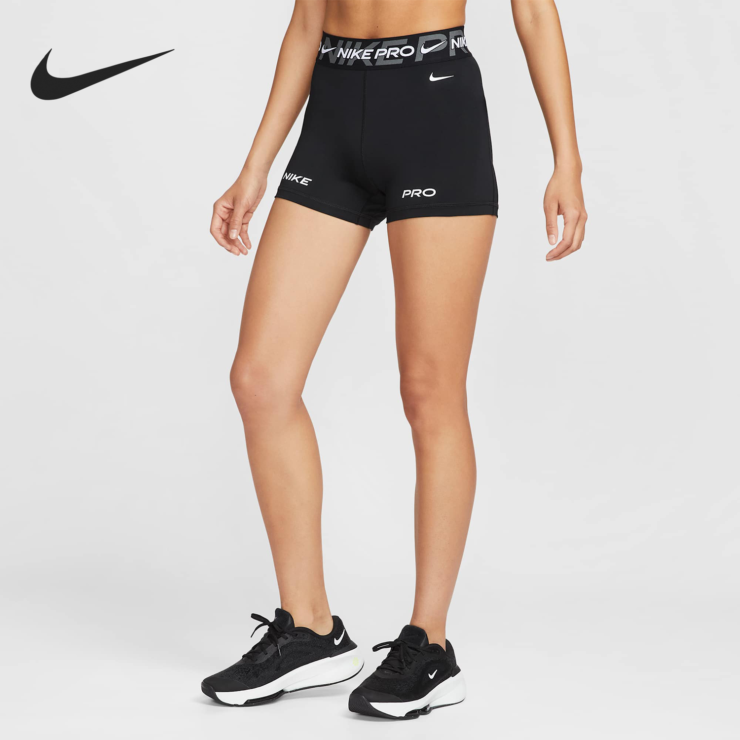 Nike/耐克正品夏季女士修身训练运动休闲弹力短裤FV7839-010