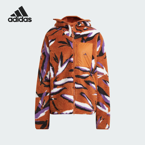 Adidas/阿迪达斯正品 JAQ FLEECE 女士羊羔毛保暖外套IK9340