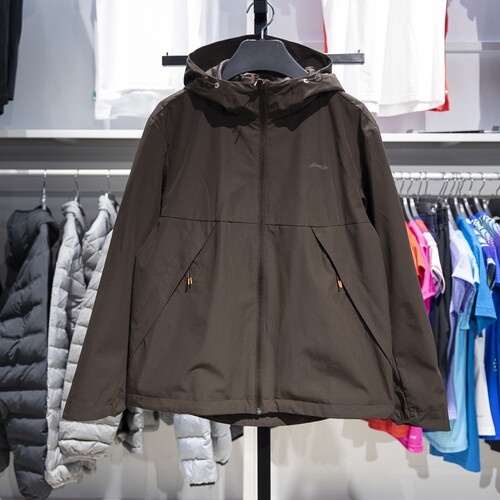 Lining/李宁正品健身系列女子防泼水防风宽松连帽外套AFDU080-2