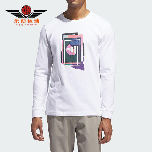Adidas/阿迪达斯正品M BTC GFX LS T男士针织高尔夫长袖T恤JX1756