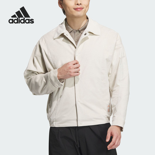 Adidas/阿迪达斯正品新款男士灯芯绒运动休闲翻领外套JI8722