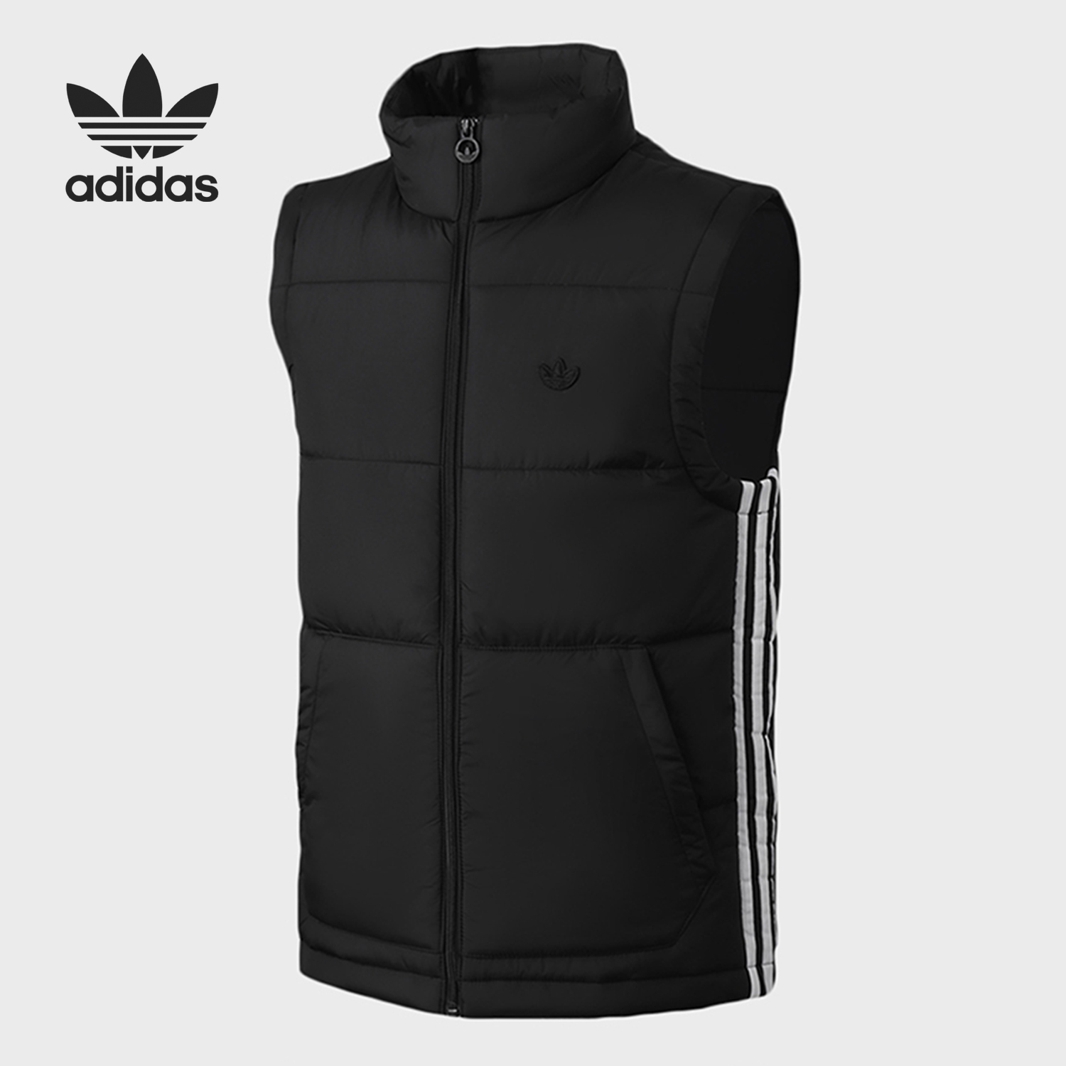 Adidas/阿迪达斯正品三叶草男子舒适休闲运动棉服马甲 GE1296