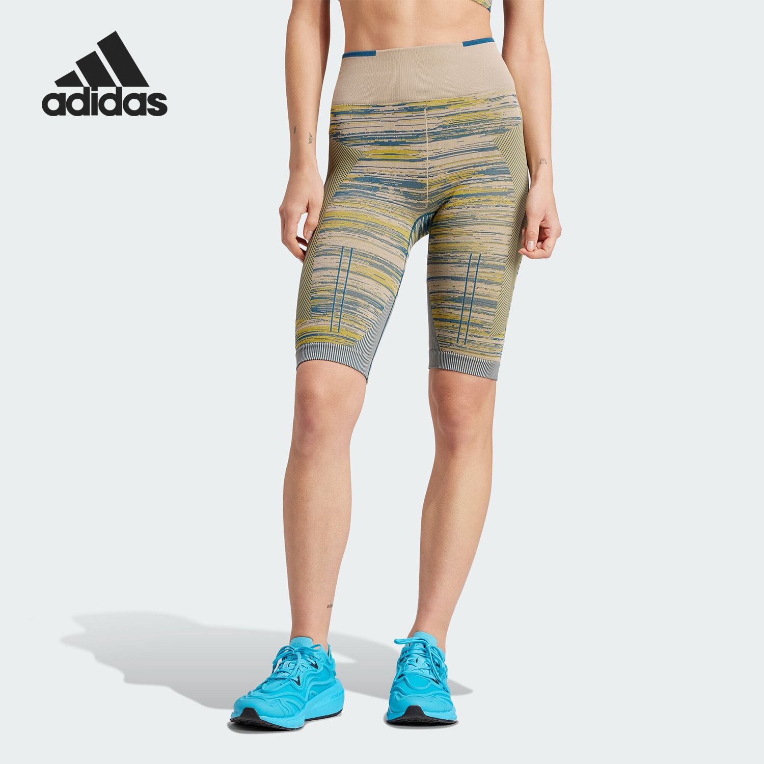 Adidas/阿迪达斯正品 TST 1/2 L 女士时尚紧身运动短裤IP8337