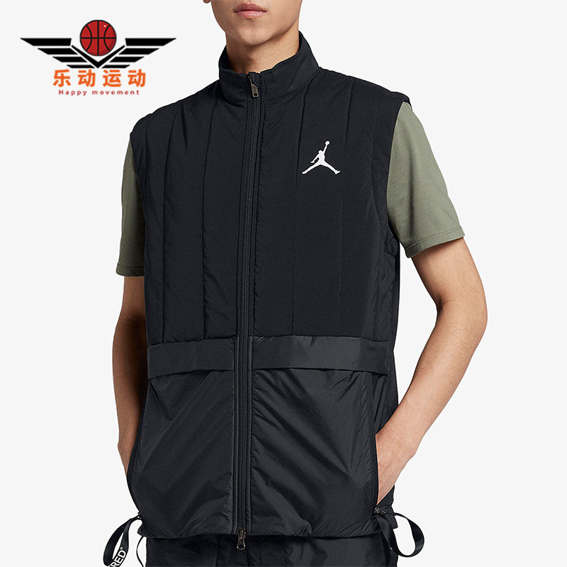 Nike/耐克正品JORDAN新款男黑色训练保暖经典宽松马甲AJ1057-010
