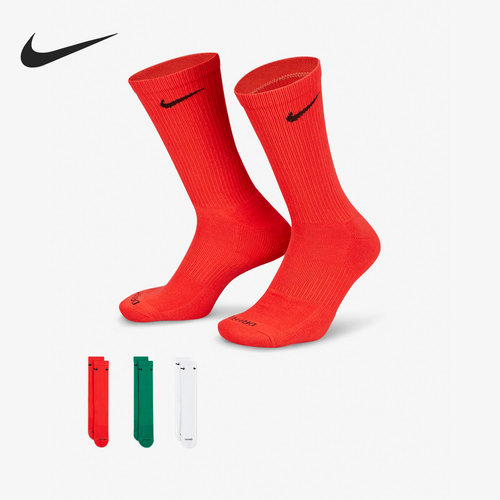Nike/耐克正品 Everyday Plus针适中筒袜三双装SX6888-929
