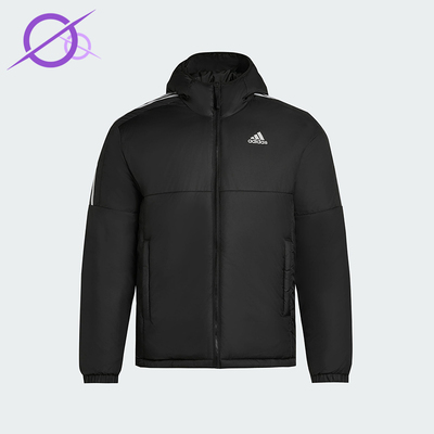 Adidas/阿迪达斯正品Essentials男士休闲连帽日常户外棉服KF6755