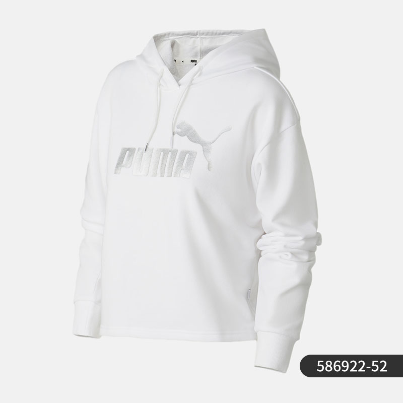PUMA/彪马正品秋季新款女子运动服白色连帽针织套头衫586922