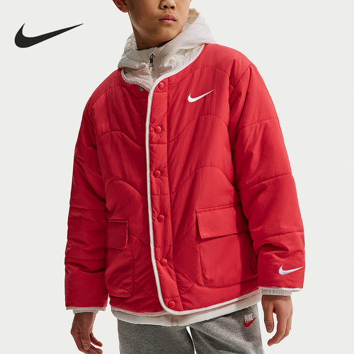 Nike/耐克正品秋冬大童运动 新年款保暖时尚单排扣夹克IU7352-657