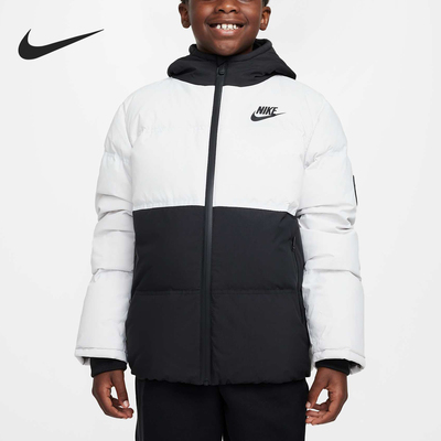 Nike/耐克正品秋冬新款大童拼接宽松保暖羽绒服HV7187-025