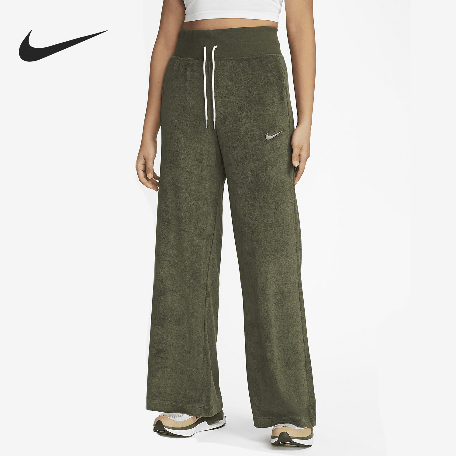 Nike/耐克正品当季新款女子高腰阔腿运动长裤DV7837-325