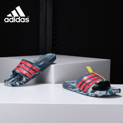 Adidas/阿迪达斯正品Duramo Slide 男女经典三条纹运动拖鞋AQ5257