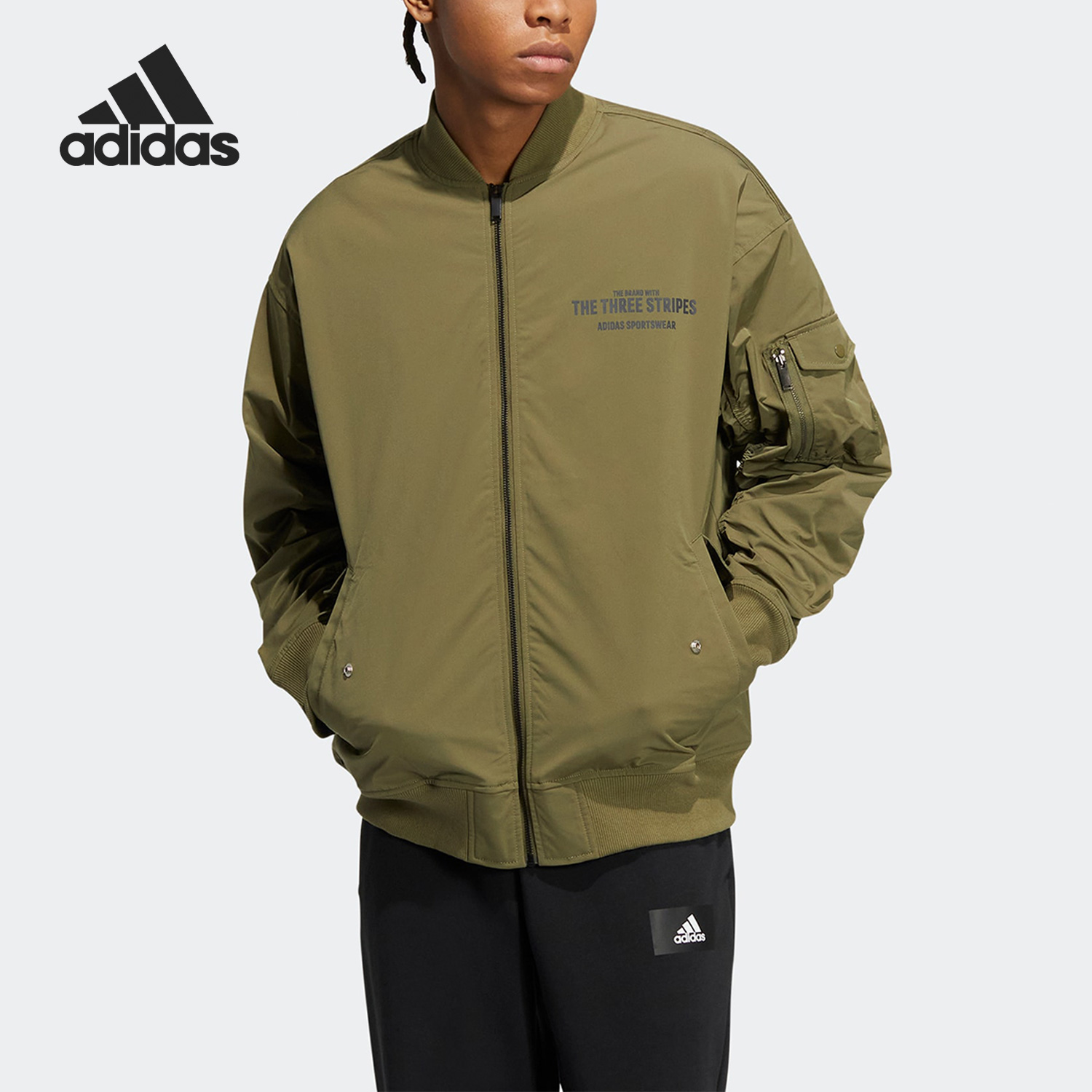 Adidas/阿迪达斯正品冬季新款男子运动加绒立领外套IB2761