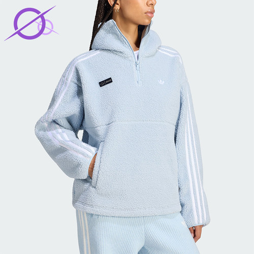 Adidas/阿迪达斯正品三叶草女士连帽保暖休闲长袖卫衣LD8925