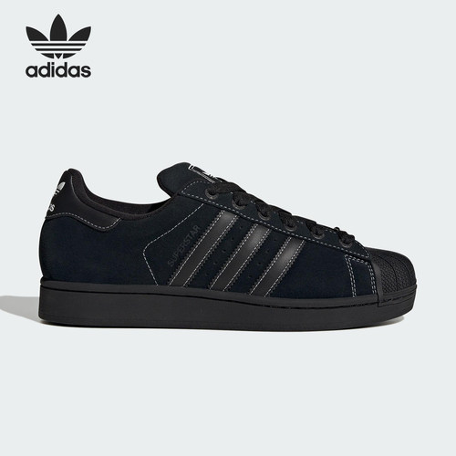 Adidas/阿迪达斯正品三叶草男女皮革耐磨系带日常板鞋KI9520