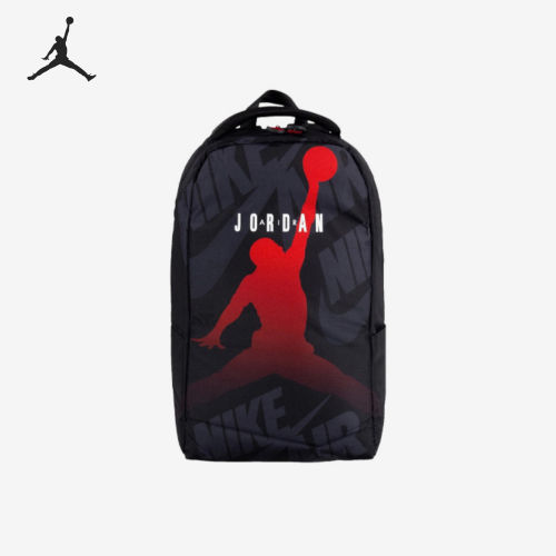 Nike耐克正品Jordan男女大容量满印字母印花双肩背包9A0484-G34