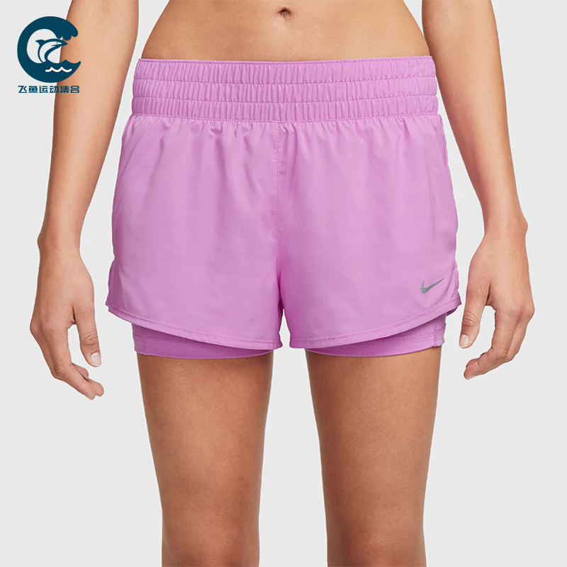 Nike/耐克正品2025女士印花松紧腰透气二合一运动短裤DX6013-532
