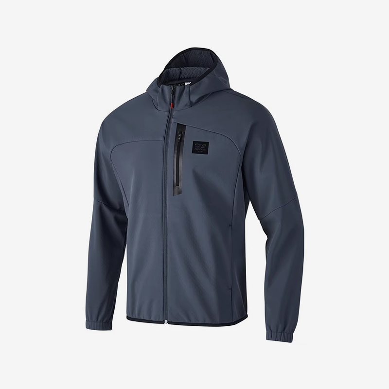 Skechers/斯凯奇正品2024新款男士防风休闲连帽运动梭织外套