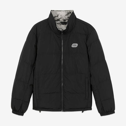 Skechers/斯凯奇正品男子两面穿时尚短款立领休闲运动羽绒服