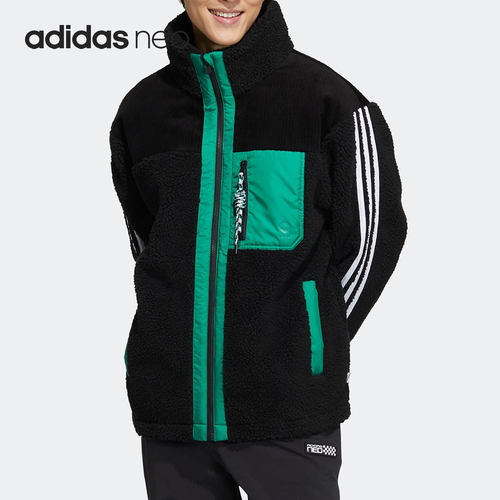 Adidas/阿迪达斯正品摇粒绒保暖男舒适时尚棉服外套HN4772