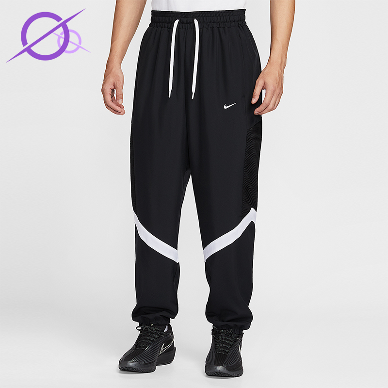 Nike/耐克正品Icon男士休闲梭织薄绒系带篮球运动长裤HV3366-010