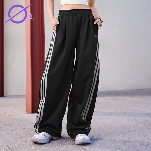 Adidas/阿迪达斯正品2026春季款女士耐穿宽松运动休闲长裤KR7594