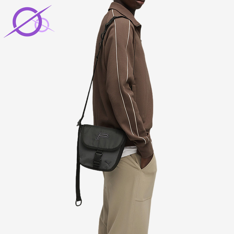 Puma/彪马正品2025新款男女经典收纳翻盖卡扣斜跨单肩包091830-01