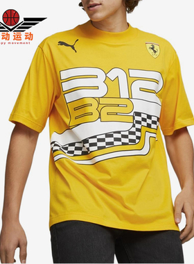 Puma/彪马正品夏季男士透气休闲运动图案训练短袖T恤535799-05