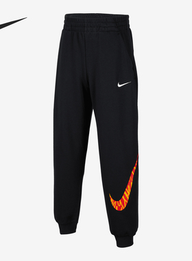 Nike/耐克正品新款大童针织松紧束脚宽松运动长裤HV8962-010
