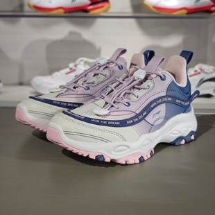 YKCU192 女大童潮流舒适厚底耐磨运动休闲鞋 2024新款 李宁正品