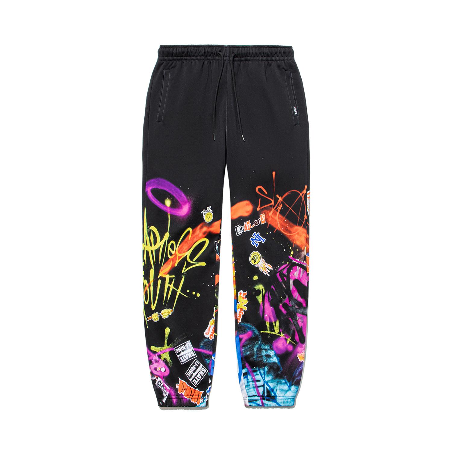 李宁正品 x OG_SLICK联名款男子时尚潮流休闲束脚宽松卫裤AKLT691