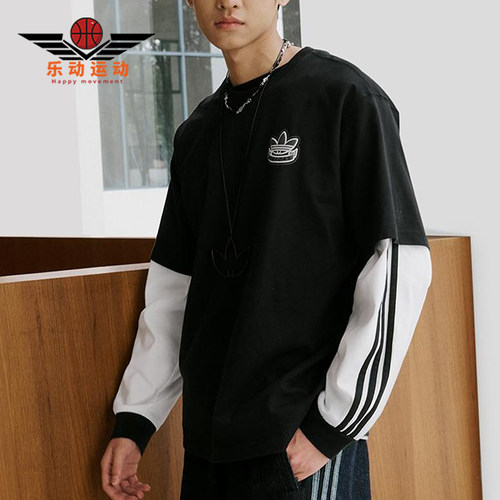 Adidas/阿迪达斯正品三叶草男女圆领简约经典运动短袖T恤KC3107