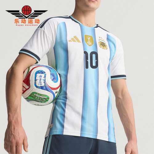 Adidas/阿迪达斯正品2025男士运动圆领套头透气足球短袖T恤KH3934