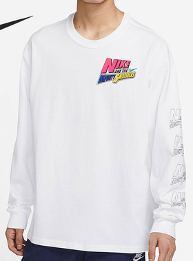 Nike/耐克正品新款男子宽松运动休闲圆领长袖T恤DM7916-010