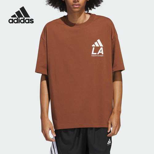 Adidas/阿迪达斯正品2025夏季款男女复古宽松透气短袖JX9124