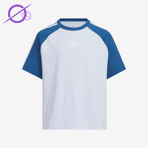 Adidas/阿迪达斯正品T恤SS26滔搏拼色套头短袖训练鞋KH0208