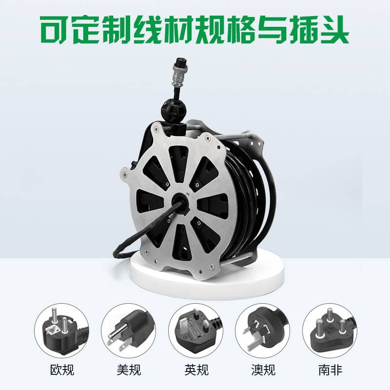 厂家可定制HDMI高清收线器 阻燃耐高温卷线盘 自动伸缩电线电缆盘