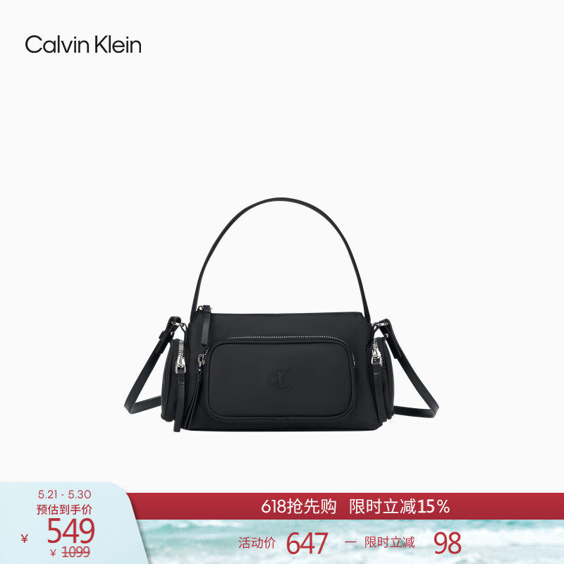 CK女包休闲通勤风潮流多口袋复古手拎小方包单肩包斜挎包礼物