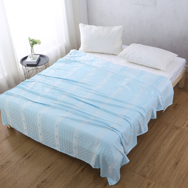 婴儿毯子冰丝毯竹纤维盖被夏季薄款少儿毯盖毯宝宝空调被幼儿园毯