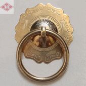 纯铜古典家具铜拉手把手门环古建大门柜门单孔黄铜拉环圆环铜配件