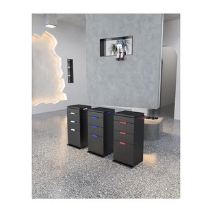 理发店美发工具柜子推车L镜台柜C子发廊理发柜收纳烫染工具车储物