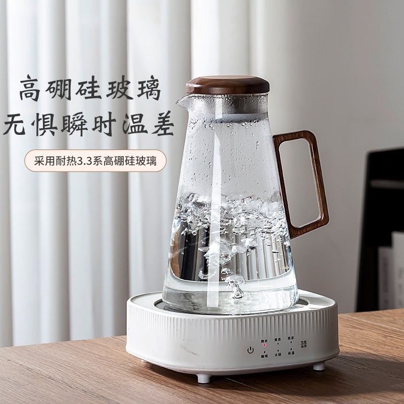 中式玻璃杯套装家用客厅耐高温泡绿茶杯大M容量带把手待客喝水杯